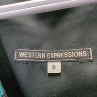 Western Showmanship Vest, buttons *vgc, mnr dirt?residue, rubs, threads & pills
