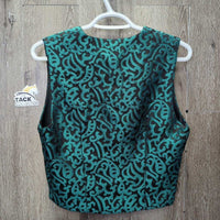 Western Showmanship Vest, buttons *vgc, mnr dirt?residue, rubs, threads & pills

