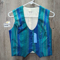 Vintage Western Showmanship Vest *gc, older, lining pin holes, creases, button hole threads
