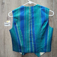 Vintage Western Showmanship Vest *gc, older, lining pin holes, creases, button hole threads
