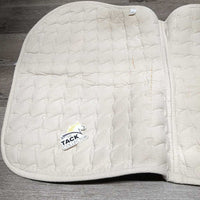 Quilt Jumper Saddle, piping "OUEA 2008" *gc/fair, clean, dingy, puckered, creased, holes, rubs, pills, stains, cut tabs, older
