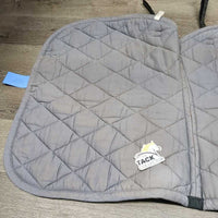 Thick Quilt Jumper Saddle Pad, piping *gc/fair, pills, hair, faded, rubs, threads, clean, puckers, older
