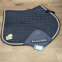 Quilt Jumper Saddle Pad, 2x piping *gc, dirty?stains & clean, hairy, clumpy, rubs, puckers, threads, pills
