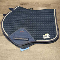 Quilt Jumper Saddle Pad, 2x piping *gc, dirty?stains & clean, hairy, clumpy, rubs, puckers, threads, pills

