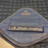 Quilt Jumper Saddle Pad, 2x piping *gc, dirty?stains & clean, hairy, clumpy, rubs, puckers, threads, pills

