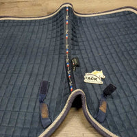 Quilt Jumper Saddle Pad, 2x piping *gc, dirty?stains & clean, hairy, clumpy, rubs, puckers, threads, pills
