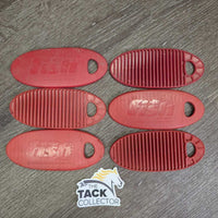 6 "Fish" Shims (2 thin, 2 medium, 2 thick), mesh bag, hardware: 1- washer, 2- screws, posts, 3- alan keys *vgc, mnr tear, dirt

