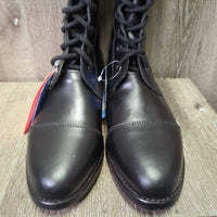 Front Lace Field Boots, zips, 38" Belt *new, creases, marks & scuffs
