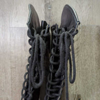Front Lace Field Boots, zips, 38" Belt *new, creases, marks & scuffs
