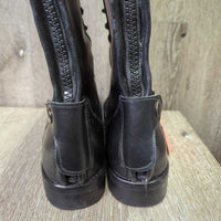 Front Lace Field Boots, zips, 38" Belt *new, creases, marks & scuffs
