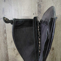 Front Lace Field Boots, zips, 38" Belt *new, creases, marks & scuffs
