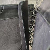 Front Lace Field Boots, zips, 38" Belt *new, creases, marks & scuffs
