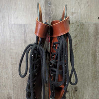 Front Lace Field Boots, zips, 38" Belt *new, v.mnr creases, marks & scuffs
