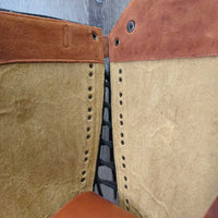 Front Lace Field Boots, zips, 38" Belt *new, v.mnr creases, marks & scuffs
