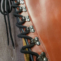 Front Lace Field Boots, zips, 38" Belt *new, v.mnr creases, marks & scuffs
