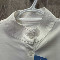 SS Show Shirt, 1/4 Button Up *gc, v.bubbled & crinkled collar, run
