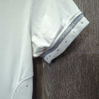 SS Show Shirt, 1/4 Button Up *gc, v.bubbled & crinkled collar, run

