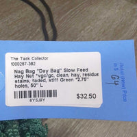 "Day Bag" Slow Feed Hay Net *vgc/gc, clean, hay, residue, stains, faded, stiff
