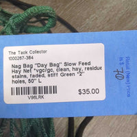"Day Bag" Slow Feed Hay Net *vgc/gc, clean, hay, residue, stains, faded, stiff
