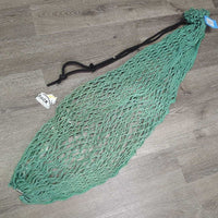 "Day Bag" Slow Feed Hay Net *gc, clean, tears, cuts, mnr hay, residue, stains, faded
