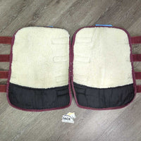 Front & Hind Shipping Boots *gc, clean, older, faded, scuffs, snags, rubs, mnr tears, pills, clumpy, threads
