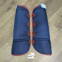 Front & Hind Shipping Boots *gc, clean, older, faded, scuffs, snags, rubs, mnr tears, pills, clumpy, threads
