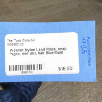 Nylon Lead Rope, snap *vgcc, mnr dirt, hair

