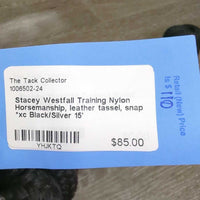 Stacey Westfall Training Nylon Horsemanship, leather tassel, snap *xc
