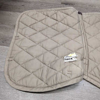 Thick Quilt Jumper Saddle Pad, piping *gc, clean, faded, rubs, holes, pills, older
