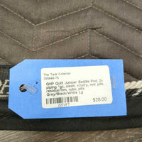 Quilt Jumper Saddle Pad, 2x piping *gc, clean, v.hairy, mnr pills, residue/film, rubs, pills
