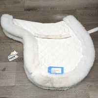 Rolled Fleece Quilt Fitted Hunter Saddle Pad *vgc, dirt, clumpy, hair, stains, rubs
