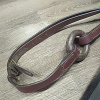 Padded Nylon Web & Neoprene Lungeing Surcingle, Girth/2x els & Leather/Donut Side Reins, 12 Rings *vgc/xc, clean, mnr dusty, scratches, edge rubs
