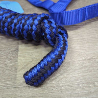 Fleece - Nylon Halter, adj, snap, braided nylon lead rope *like new/xc, v.mnr hair, threads
