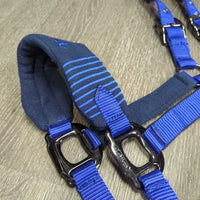 Fleece - Nylon Halter, adj, snap, braided nylon lead rope *like new/xc, v.mnr hair, threads
