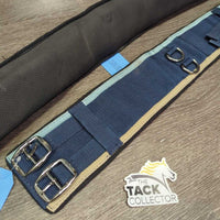 Lungeing Set of 4: Surcingle-11 Rings, girth, bit convertor, Lunge Line *vgc, clean & mnr dirt, stains, stretched fabric & holes
