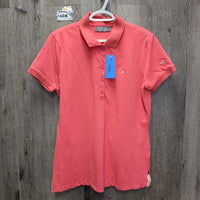 SS Polo Shirt, 1/2 Button Up *xc, clean, v.mnr cuff rubs
