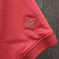 SS Polo Shirt, 1/2 Button Up *xc, clean, v.mnr cuff rubs
