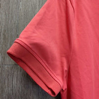 SS Polo Shirt, 1/2 Button Up *xc, clean, v.mnr cuff rubs
