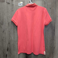 SS Polo Shirt, 1/2 Button Up *xc, clean, v.mnr cuff rubs
