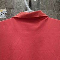 SS Polo Shirt, 1/2 Button Up *xc, clean, v.mnr cuff rubs
