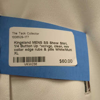 MENS SS Show Shirt, 1/4 Button Up *xc/vgc, clean, mnr collar edge rubs & pills
