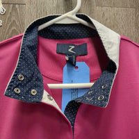 SS Show Sun Shirt, 1/2 Snap Up, Mesh Pits Snap Collar *vgc/gc, crinkled & puckered collar/Trim

