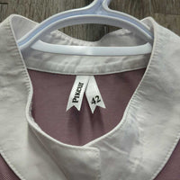 SS Polo Show Shirt, 1/2 Button Up, snap collar *vgc, puckered & crinkled collar & trim
