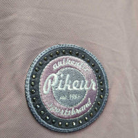 SS Polo Show Shirt, 1/2 Button Up, snap collar *vgc, puckered & crinkled collar & trim
