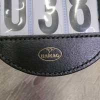 Round Show Number Holder, full #3 number set, snap, hook *vgc, older, mnr creases, mnr undone edge glue

