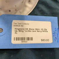 SS Show Shirt, 1/3 Zip Up, Bling *xc/like new
