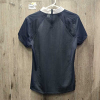 SS Show Shirt, 1/4 Back Zipper zip *xc, mnr collar edge stain?
