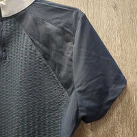 SS Show Shirt, 1/4 Back Zipper zip *xc, mnr collar edge stain?
