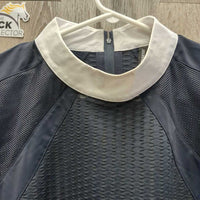 SS Show Shirt, 1/4 Back Zipper zip *xc, mnr collar edge stain?
