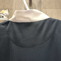 SS Show Shirt, 1/3 Zip Up *vgc/xc, mnr collar rubs & threads
